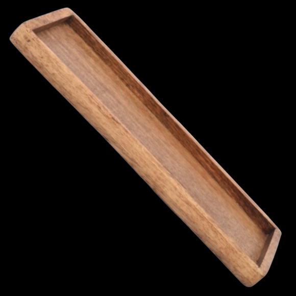 Set 3 Trays Rectangle Carved Mango Wood Food Safe Breakfast Tray Cafecore Boho - Picture 14 of 15